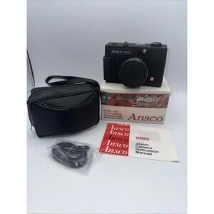 Vintage Ansco 1065 35mm Film Camera with Case Box Strap Manual